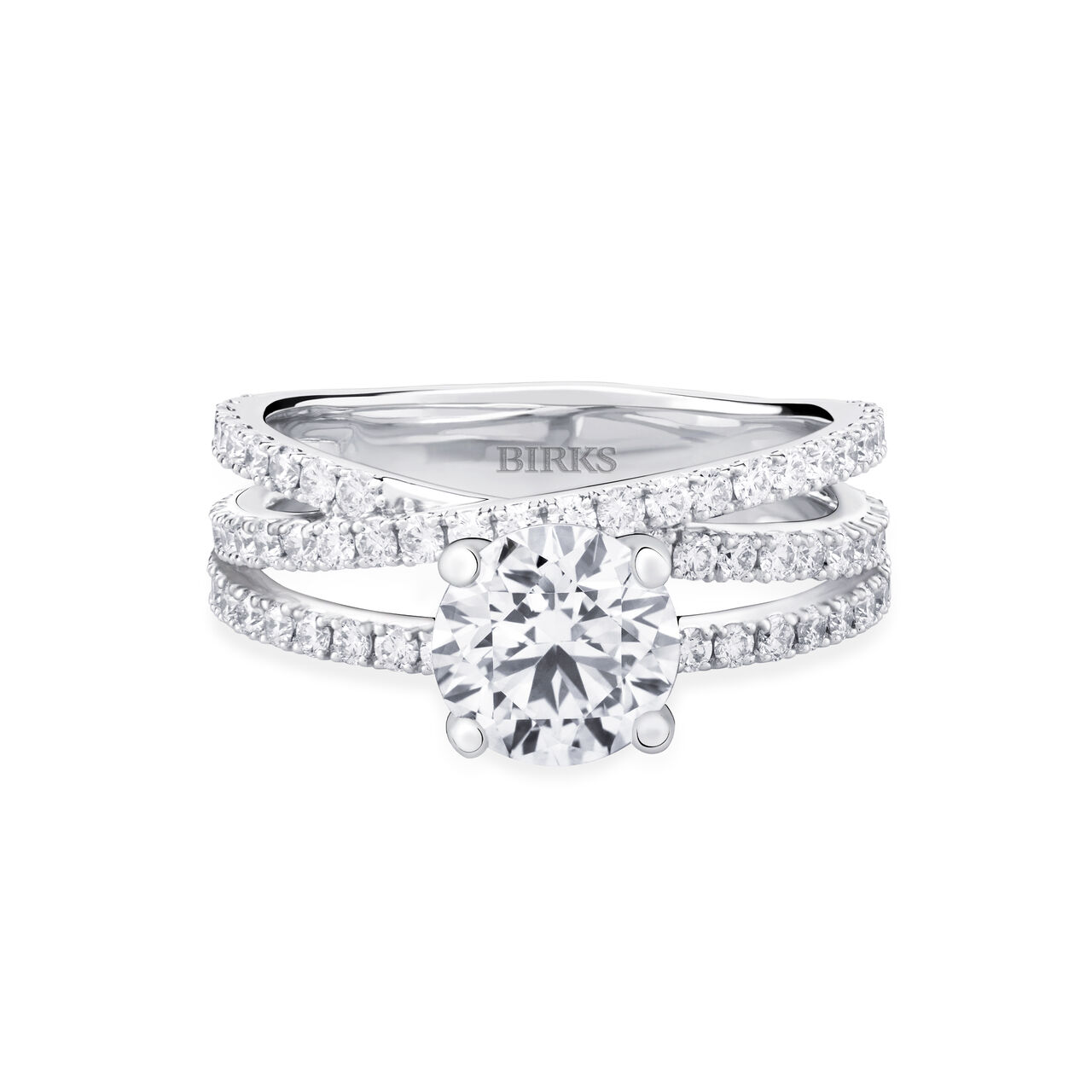Birks Rosée Du Matin Infinity Round Solitaire Diamond Engagement Ring image number 0