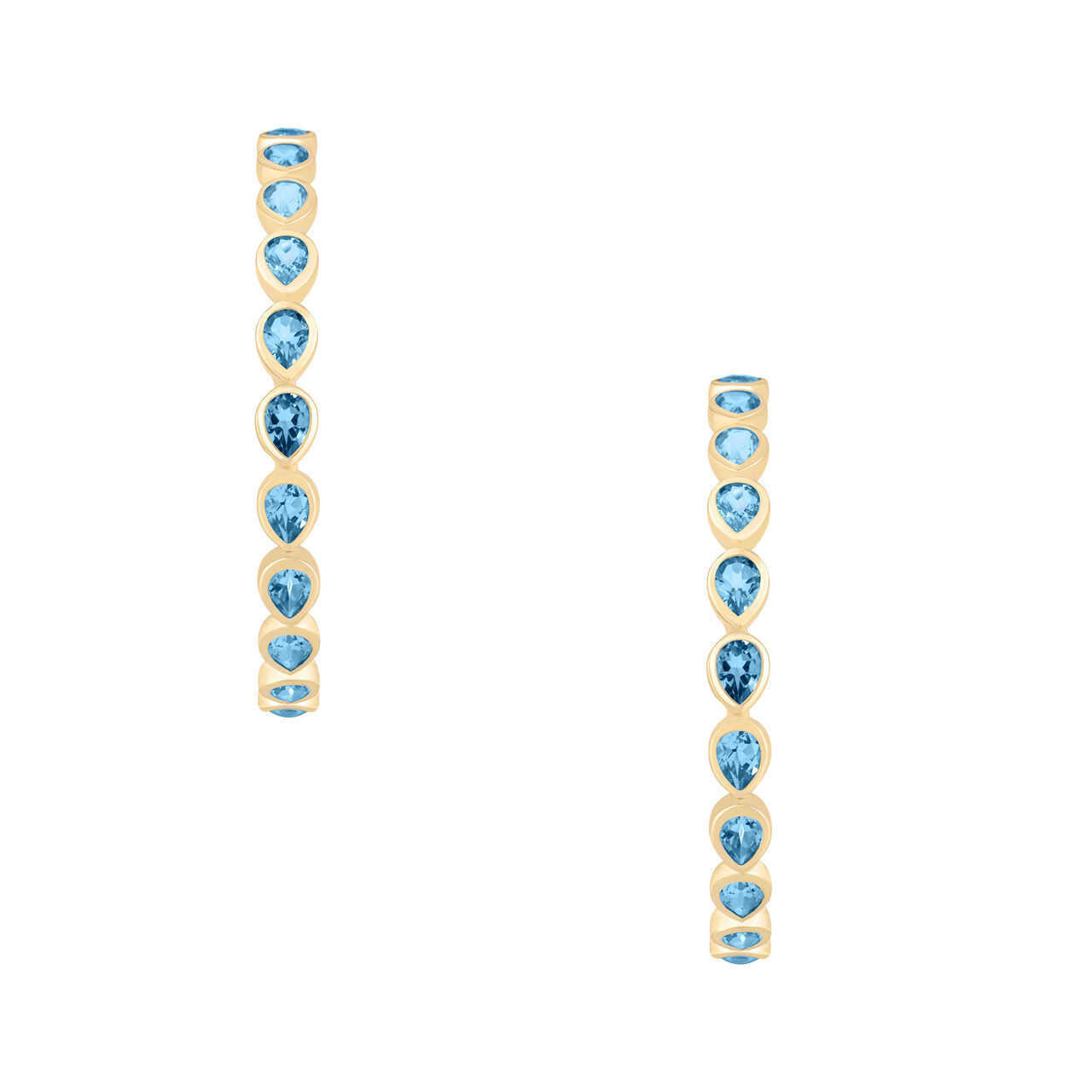 Topaz Pear Shape Hoop Earrings image number 1