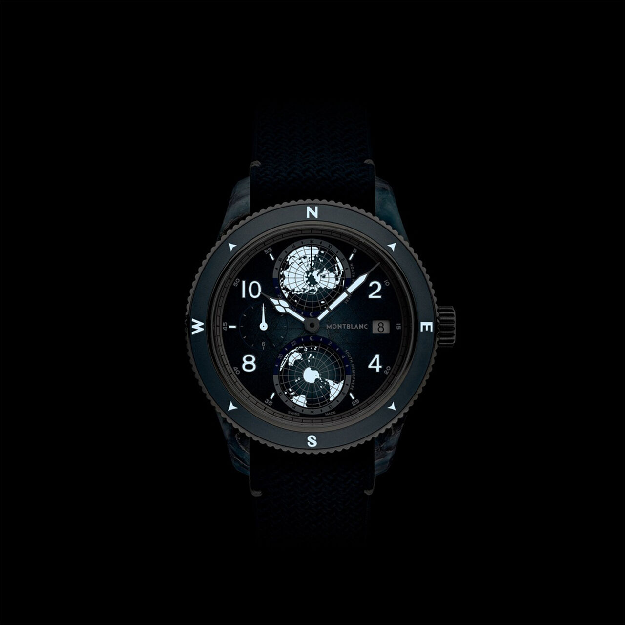 Montblanc 1858 Geosphere 0 Oxygen Mount Vinson Automatic 44 mm Titanium - Limited Edition 134019 dark image number 4