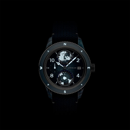Montblanc 1858 Geosphere 0 Oxygen Mount Vinson Automatic 44 mm Titanium - Limited Edition 134019 dark image number 4