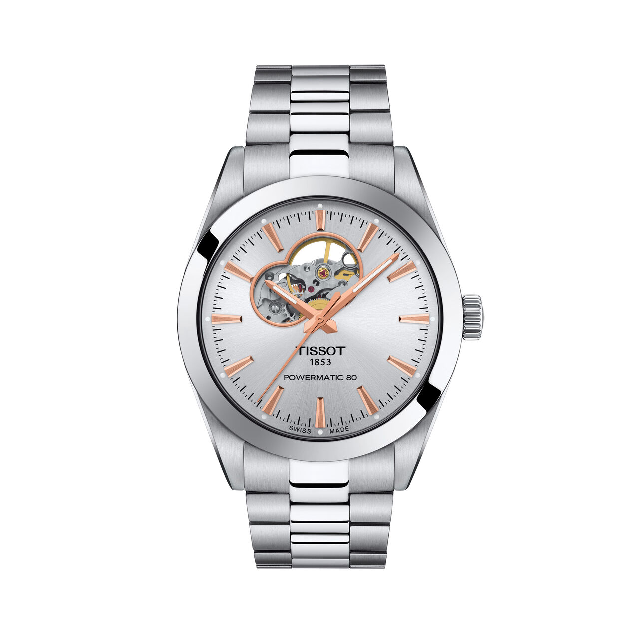 Tissot Gentleman Open Heart Automatic 40 mm Stainless Steel image number 0