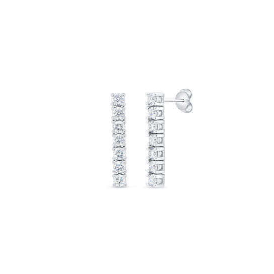 Uneek White Gold and Diamond Pavé Stud Earrings ER0016W image number 0