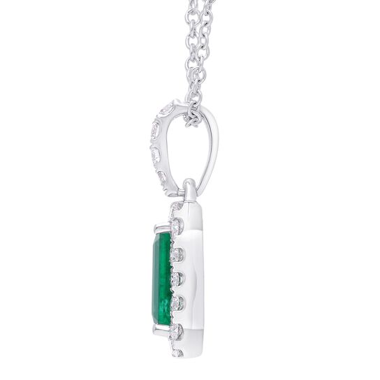 maison birks salon green emerald diamond halo sg10362p side image number 1