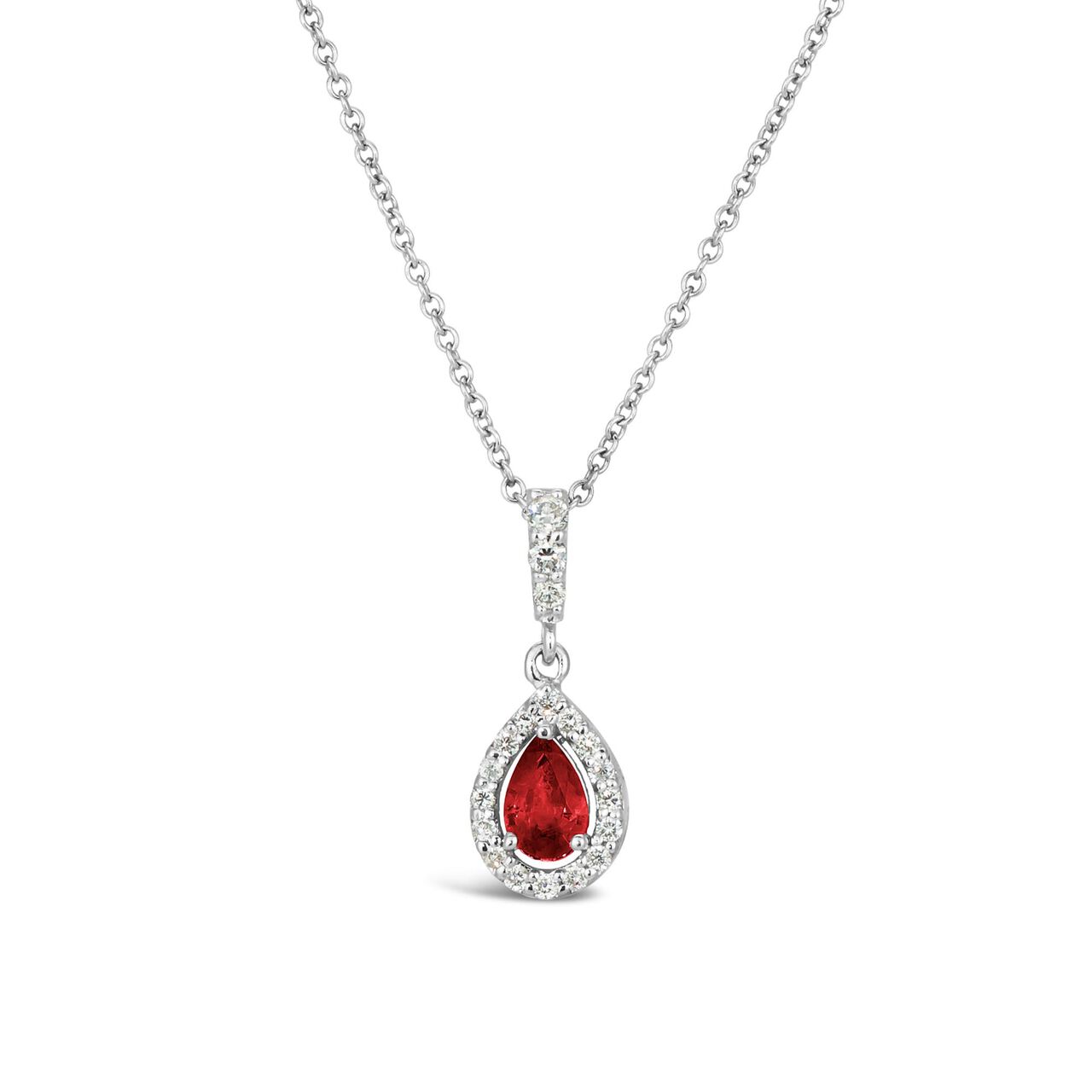 maison birks salon white gold ruby and diamond teardrop pendant pw11595r18kt front image number 0
