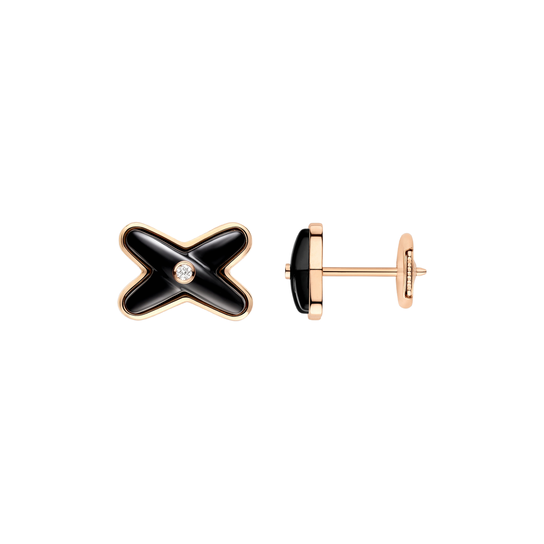 Chaumet Jeux de Liens Rose Gold and Onyx Single Earring Side image number 1