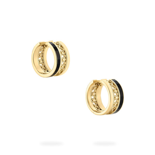 Boucles d'oreilles huggie en onyx