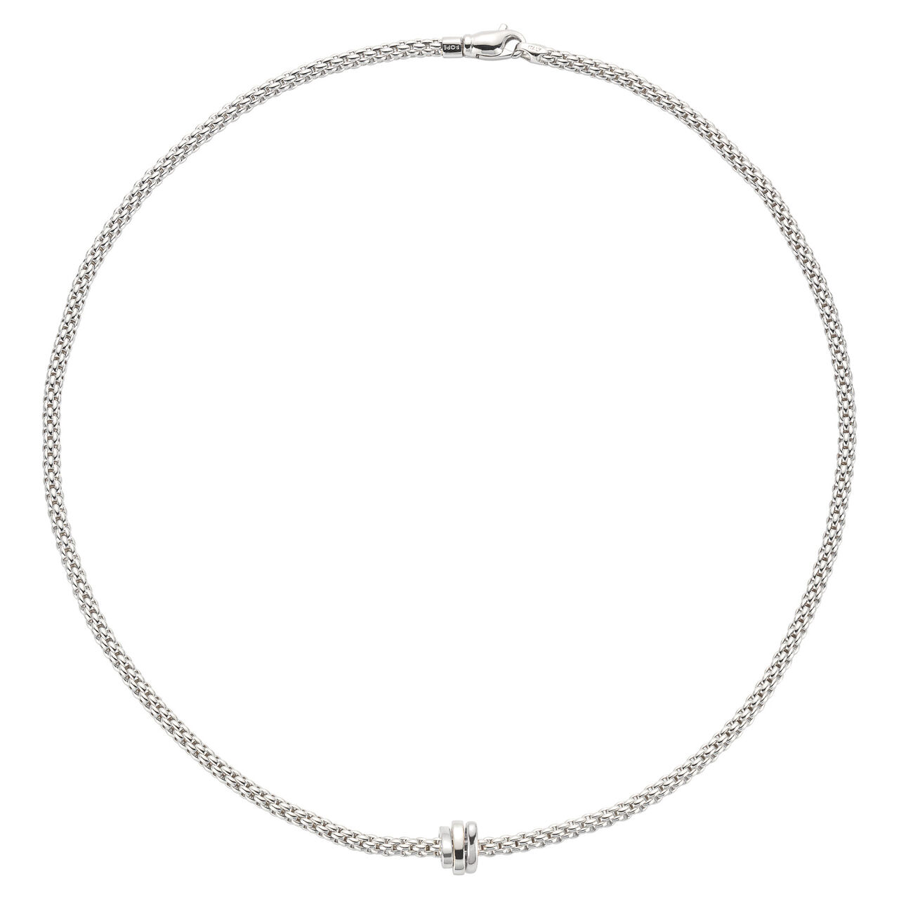Prima Multi Rondel White Gold Necklace image number 0