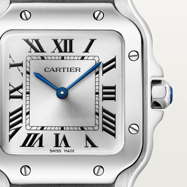 Santos de Cartier 27 mm quartz en acier inoxydable, petit mod&egrave;le