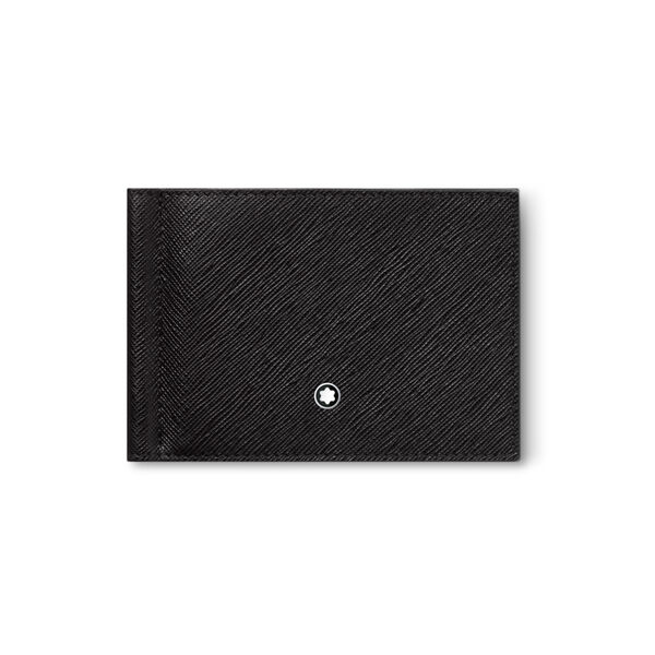 Sartorial Black 6 Card Wallet with Money Clip