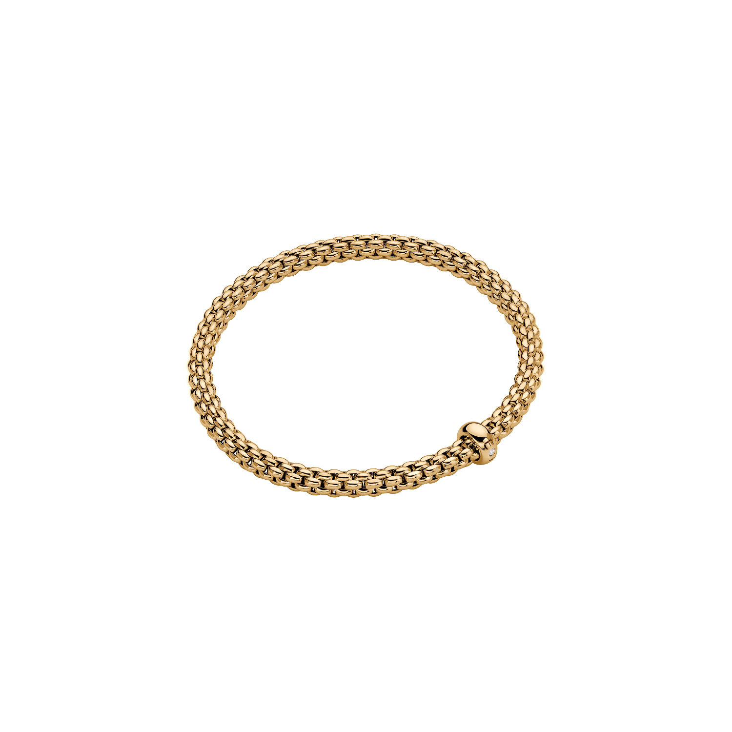 Solo Flex'it Yellow Gold and Diamond Bracelet