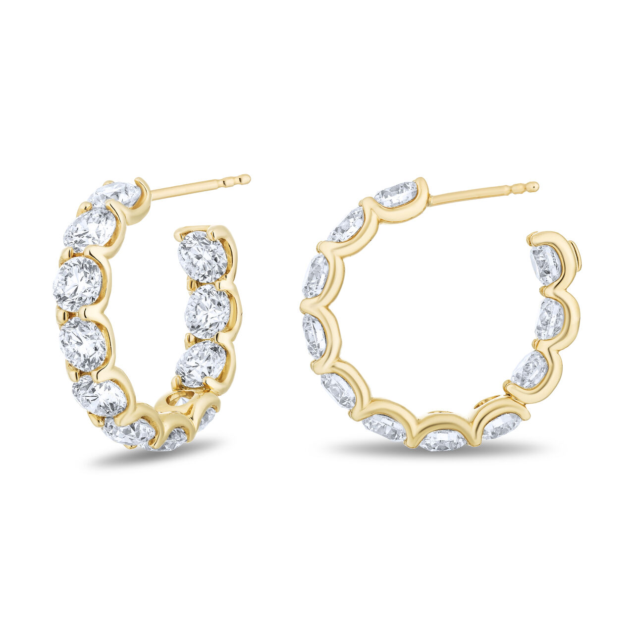 Boucles d&rsquo;oreilles en diamants et or jaune, 3.00ct image number 0
