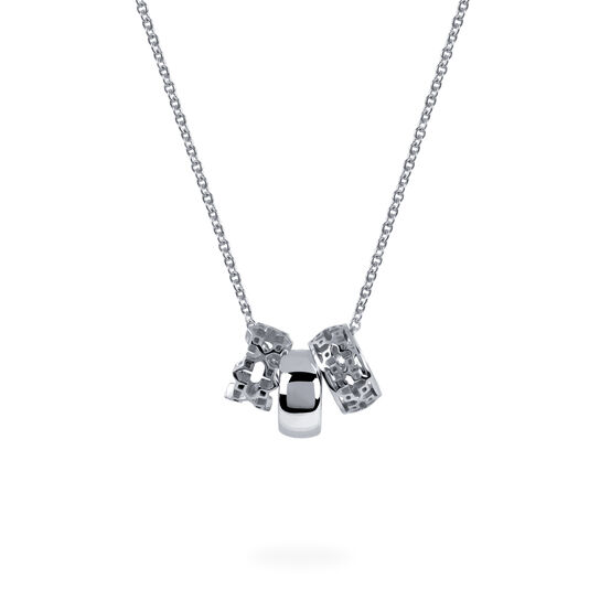bijoux birks muse dare to dream three ring silver pendant image number 0