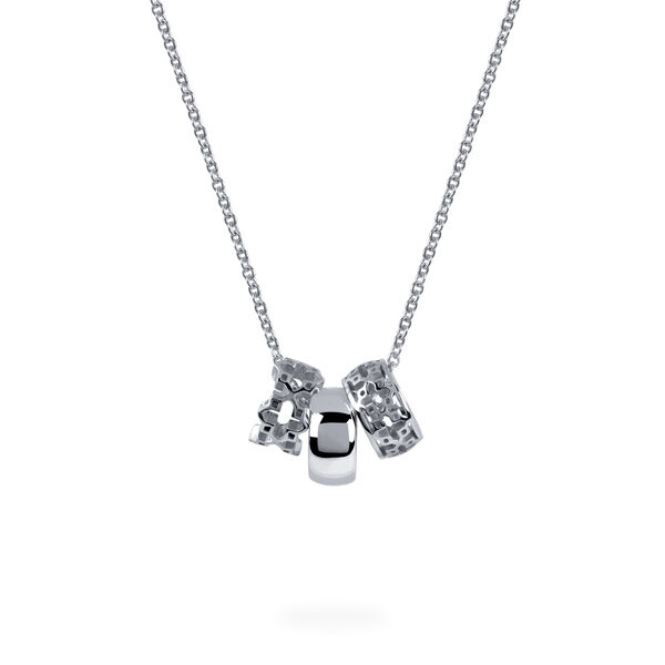 Pendentif trio de bagues argent