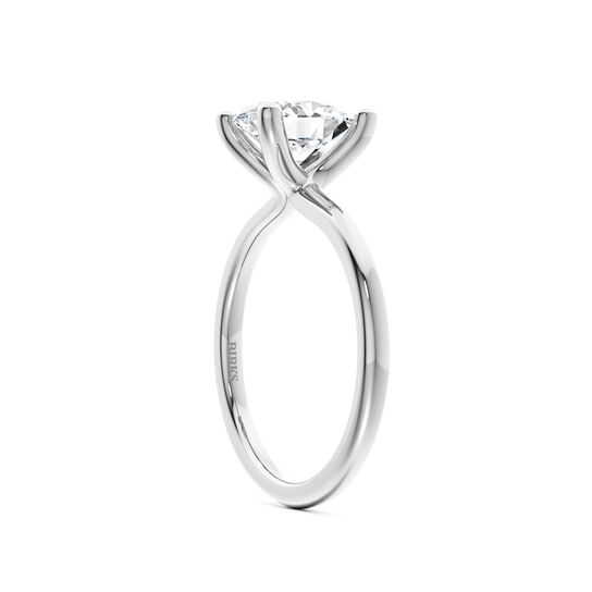 Birks Ros&eacute;e du Matin Oval-Cut Solitaire Diamond Engagement Ring in Platinum image number 1