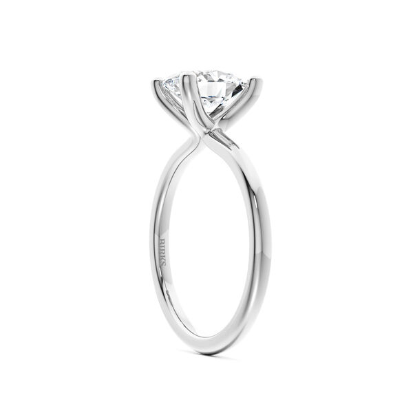 Oval-Cut Solitaire Diamond Engagement Ring in Platinum