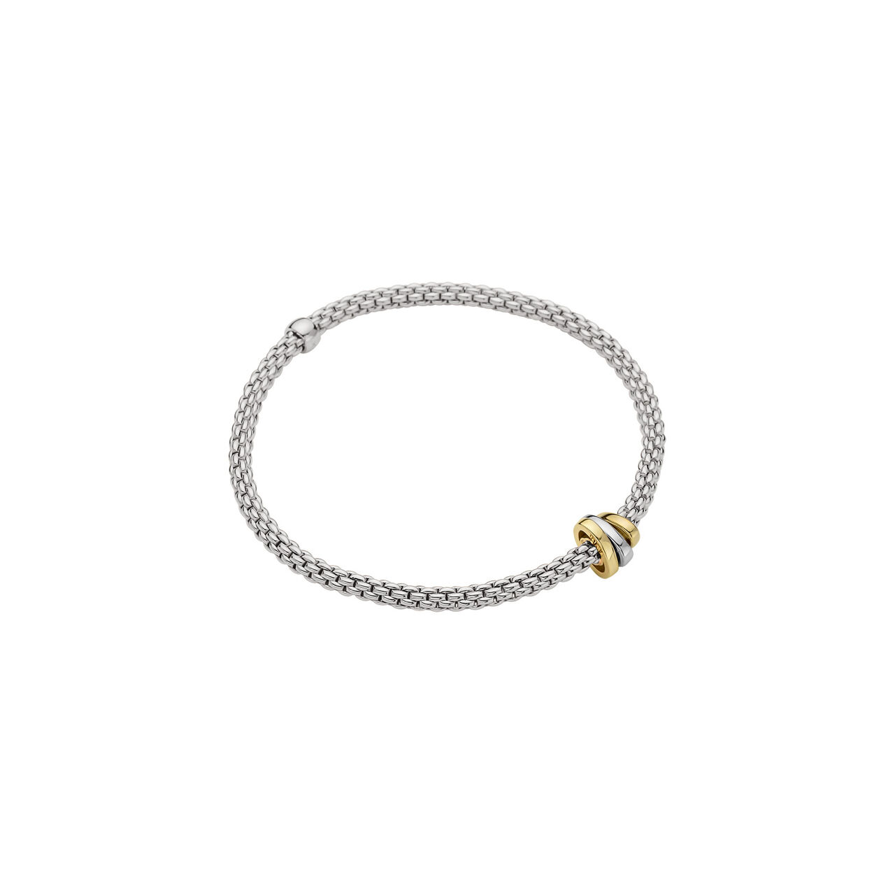 Prima Flex'it  Multi Rondel White Gold and  Diamond Pav&eacute; Bracelet image number 0