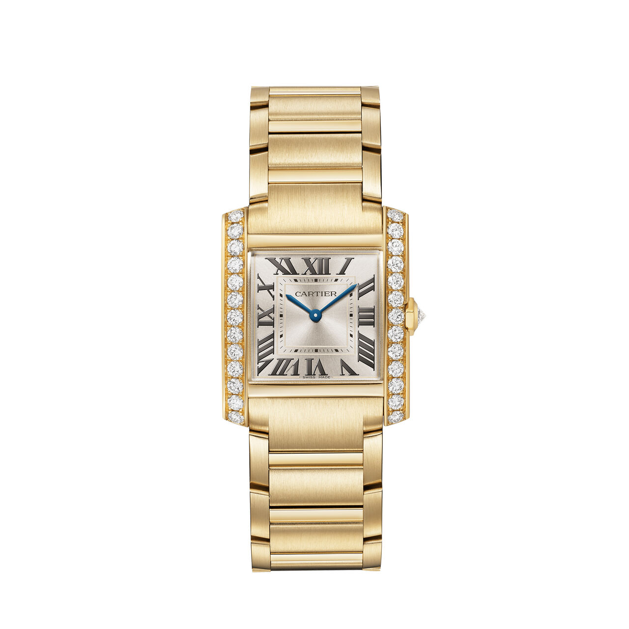 Cartier Tank Française Medium Model Quartz 27 X 32 mm Yellow Gold and Diamond CRWJTA0040 Front image number 0