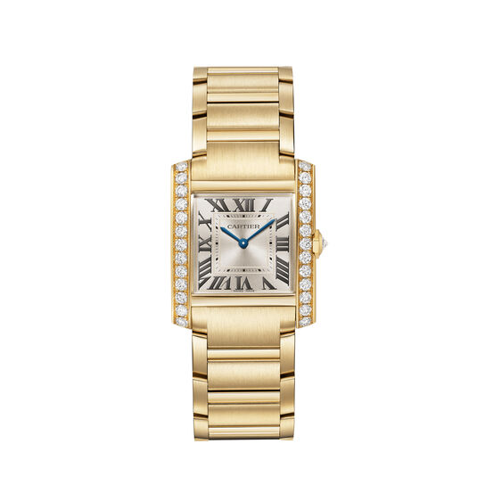 Cartier Tank Française Medium Model Quartz 27 X 32 mm Yellow Gold and Diamond CRWJTA0040 Front image number 0