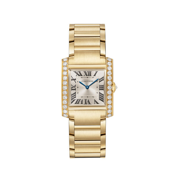 Tank Française Medium Quartz 32 x 27 mm Yellow Gold and Diamond