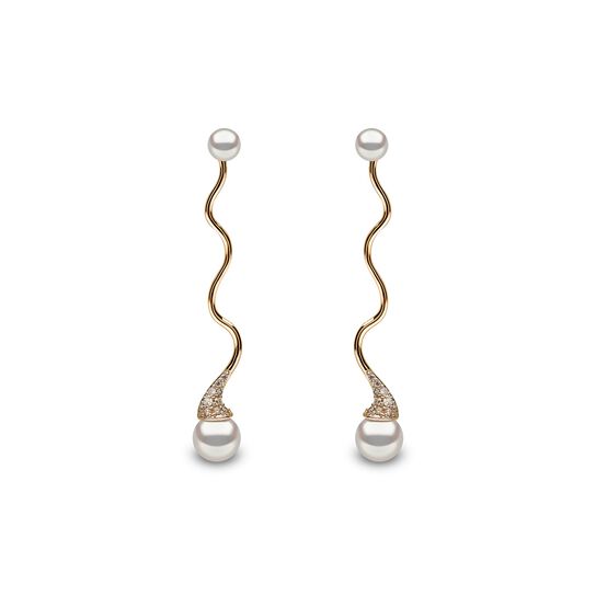 yoko london sleek yellow gold pearl swirl earrings qye2193 6x front image number 0