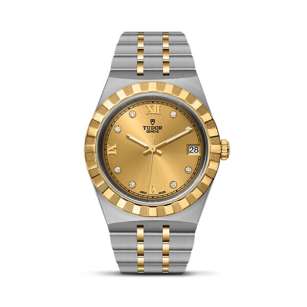 TUDOR Royal Automatic 34 mm Yellow Gold, Stainless Steel and Diamond
