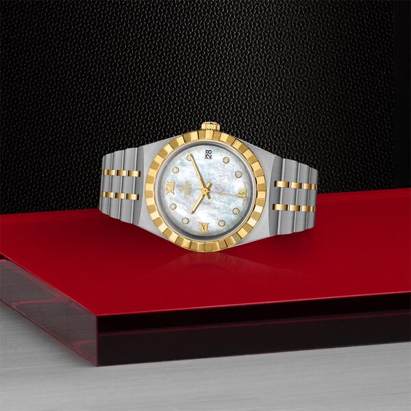 TUDOR Royal Automatic 34 mm Yellow Gold, Stainless Steel and Diamond