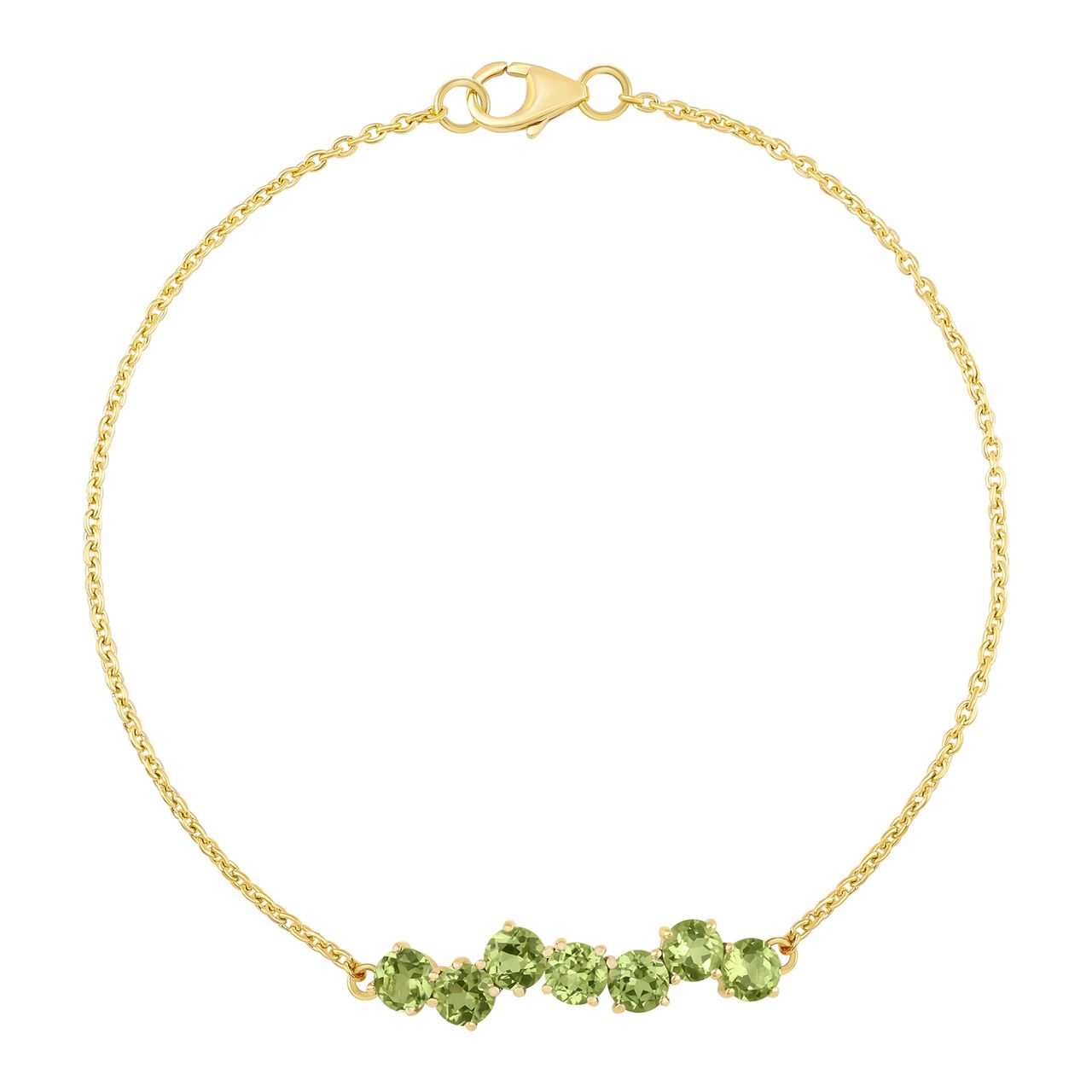 Yellow Gold Peridot Bracelet-Sale image number 0