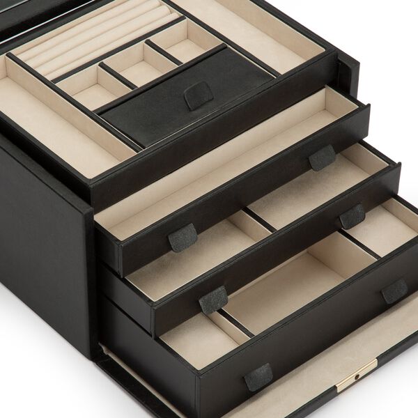 Coffret à bijoux Palermo noir, modèle large