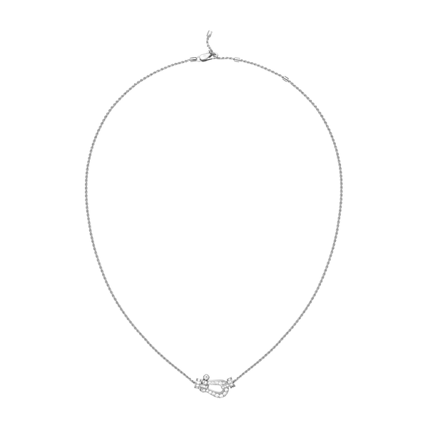 Force 10 Medium White Gold and Diamond Pavé Pendant