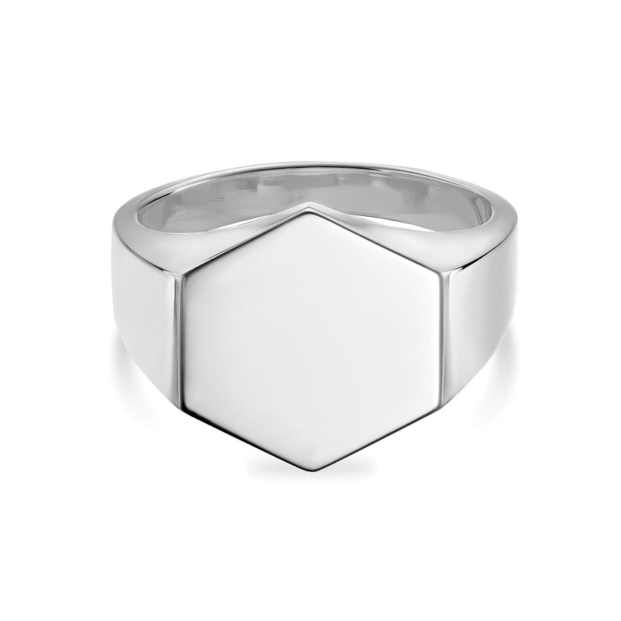 Birks Bee Chic Silver Hexagon Signet Ring image number 0