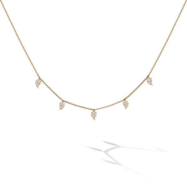 Yellow Gold and Diamond Pétale Choker Necklace