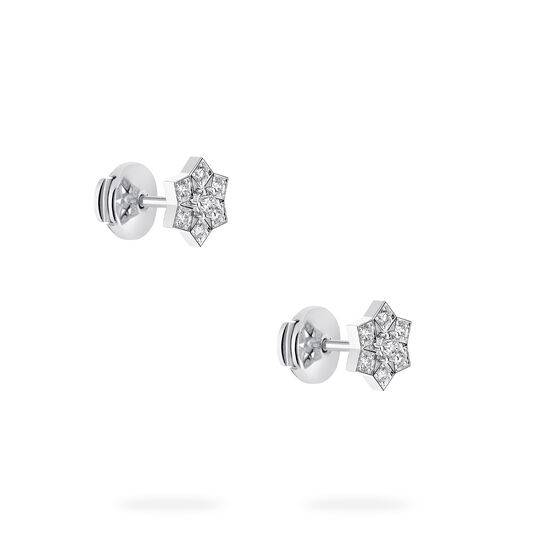 Birks Snowflake White Gold Stud Earrings, Small Side image number 3