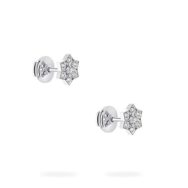 White Gold Stud Earrings, Small