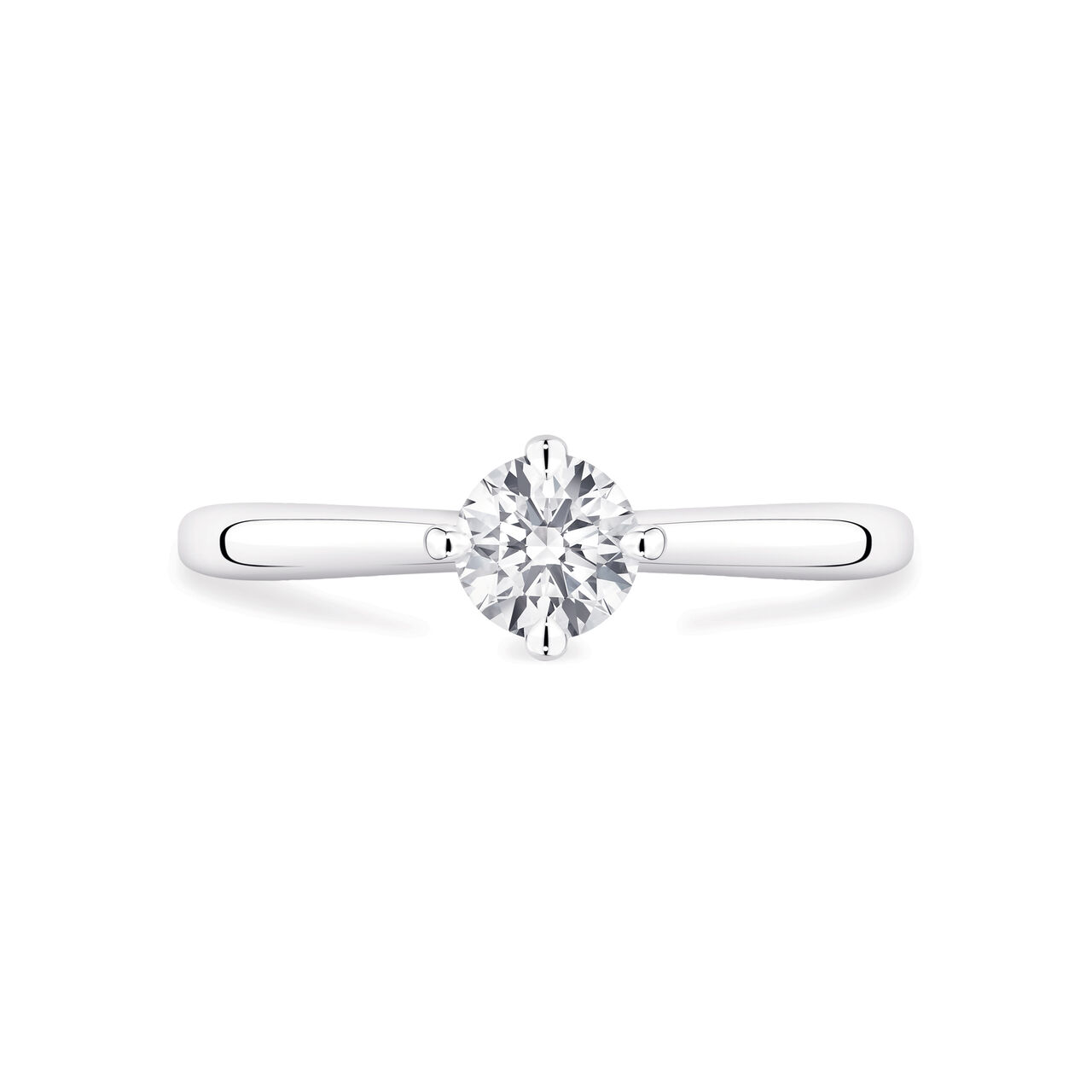 Round Solitaire Diamond Engagement Ring image number 0