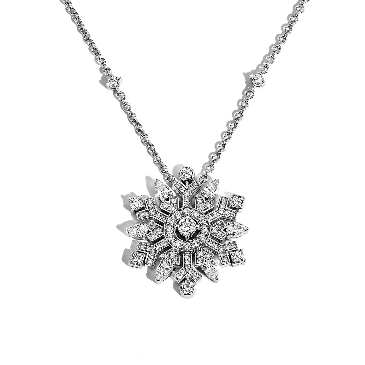 Large Diamond Pendant Necklace image number 0