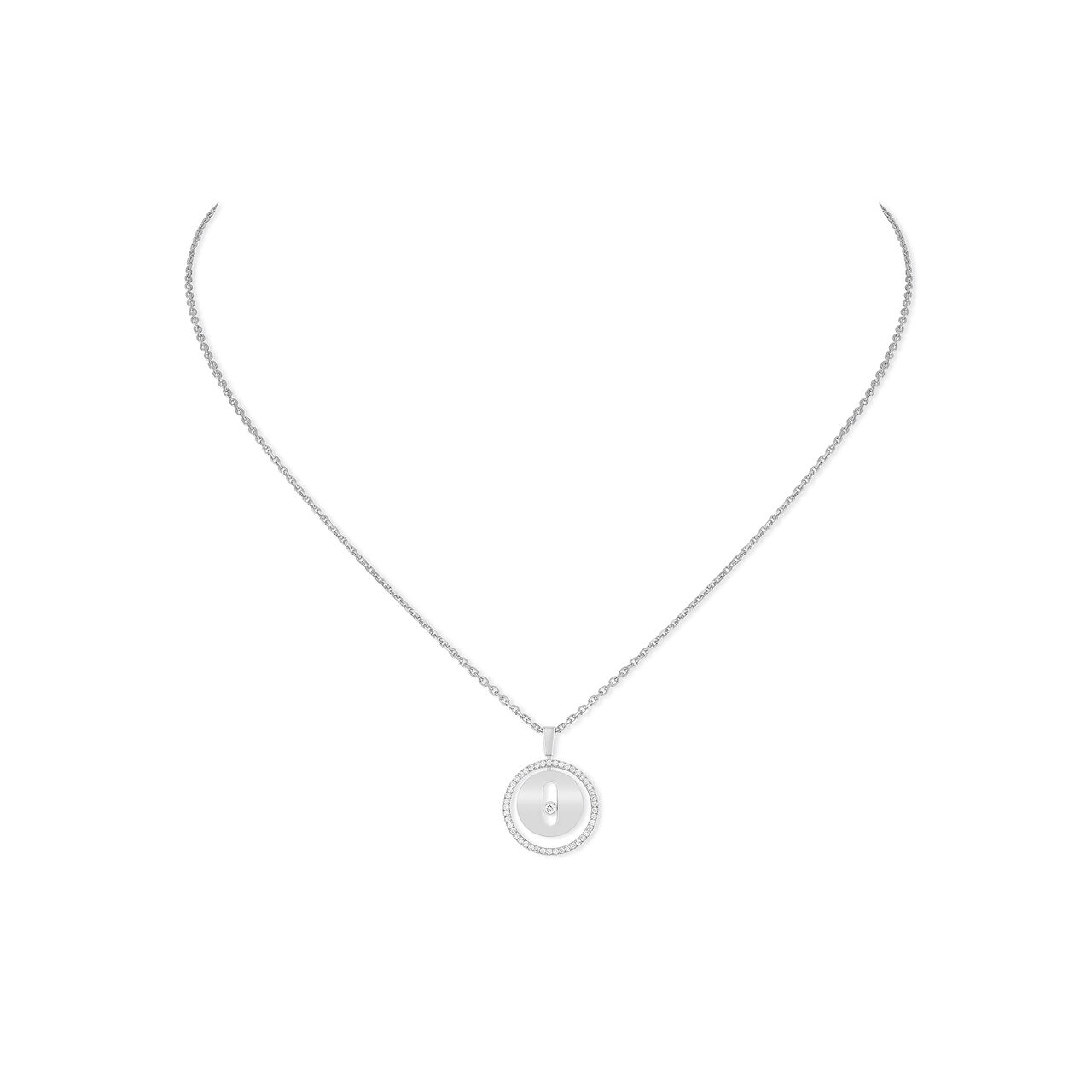 Messika Lucky Move Small White Gold and Diamond Pendant image number 0