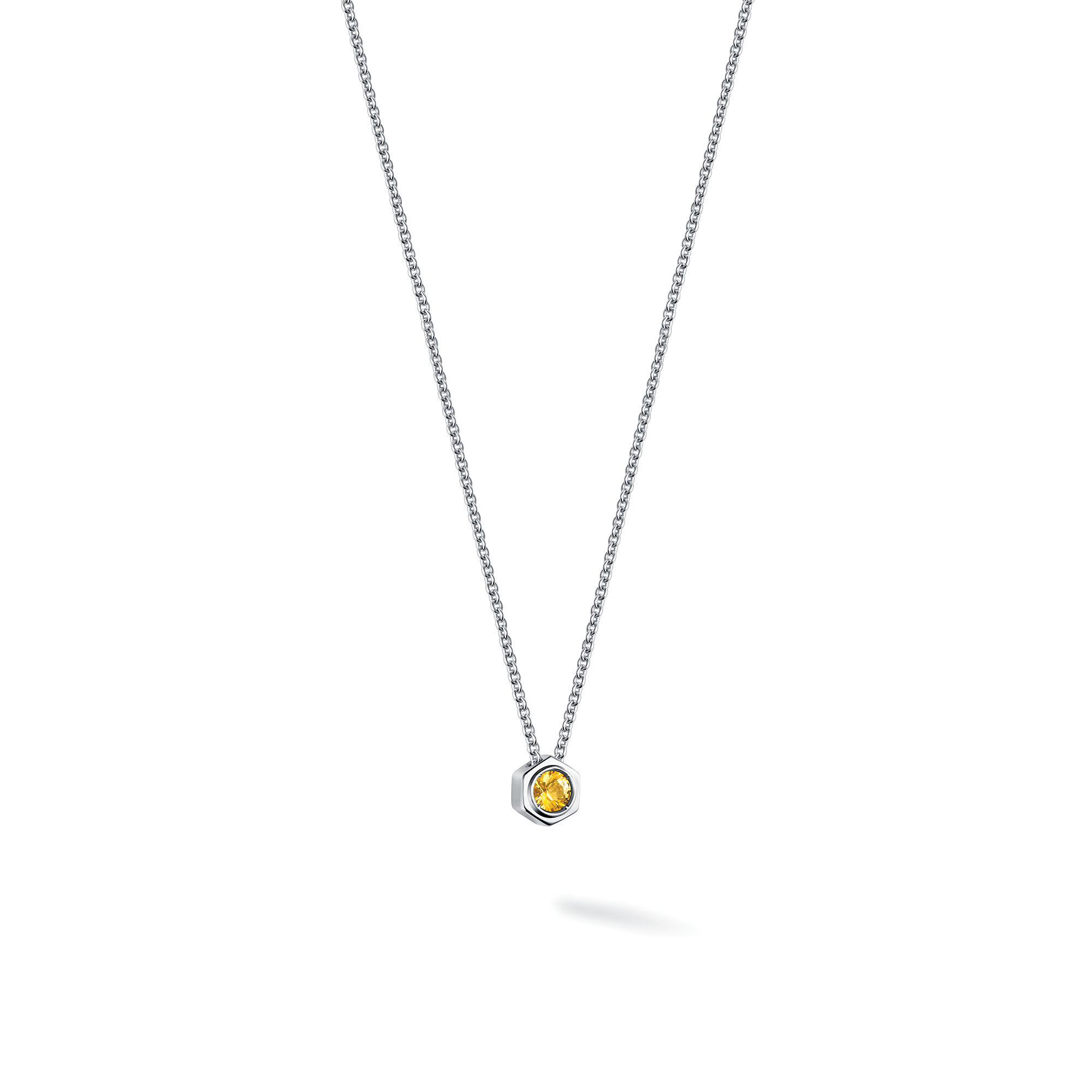 Citrine top bee necklace
