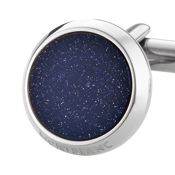 Boutons de manchette Meisterst&uuml;ck en acier inoxydable avec pierre de soleil