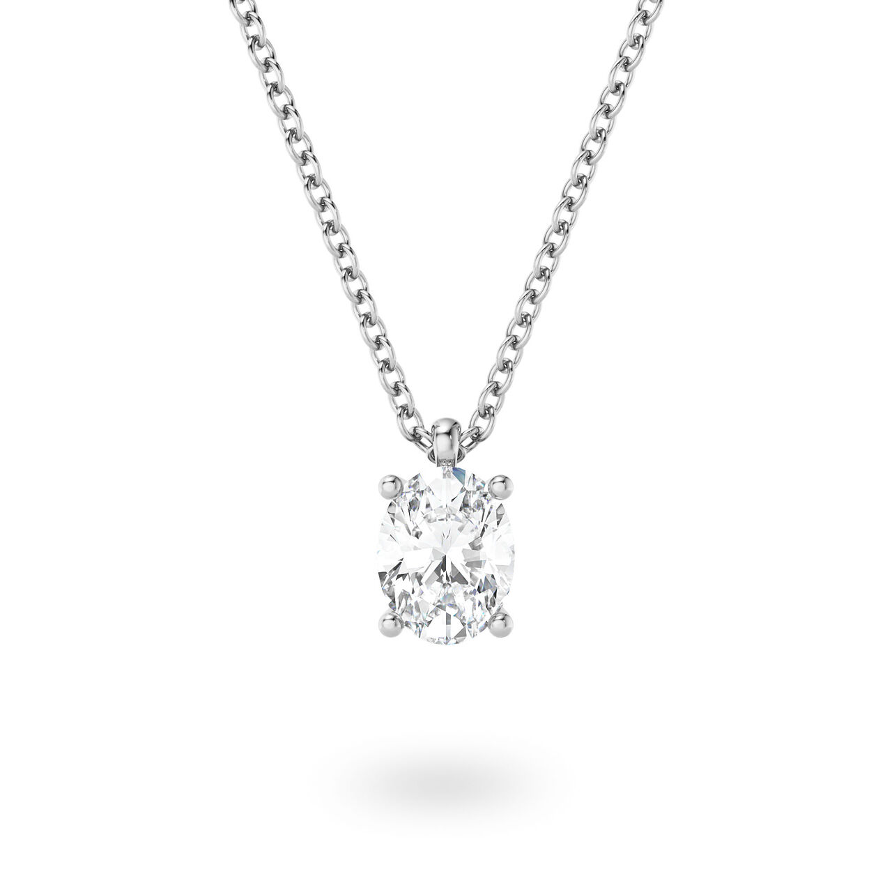 Pendentif Birks Blue avec diamant solitaire taille ovale image number 0