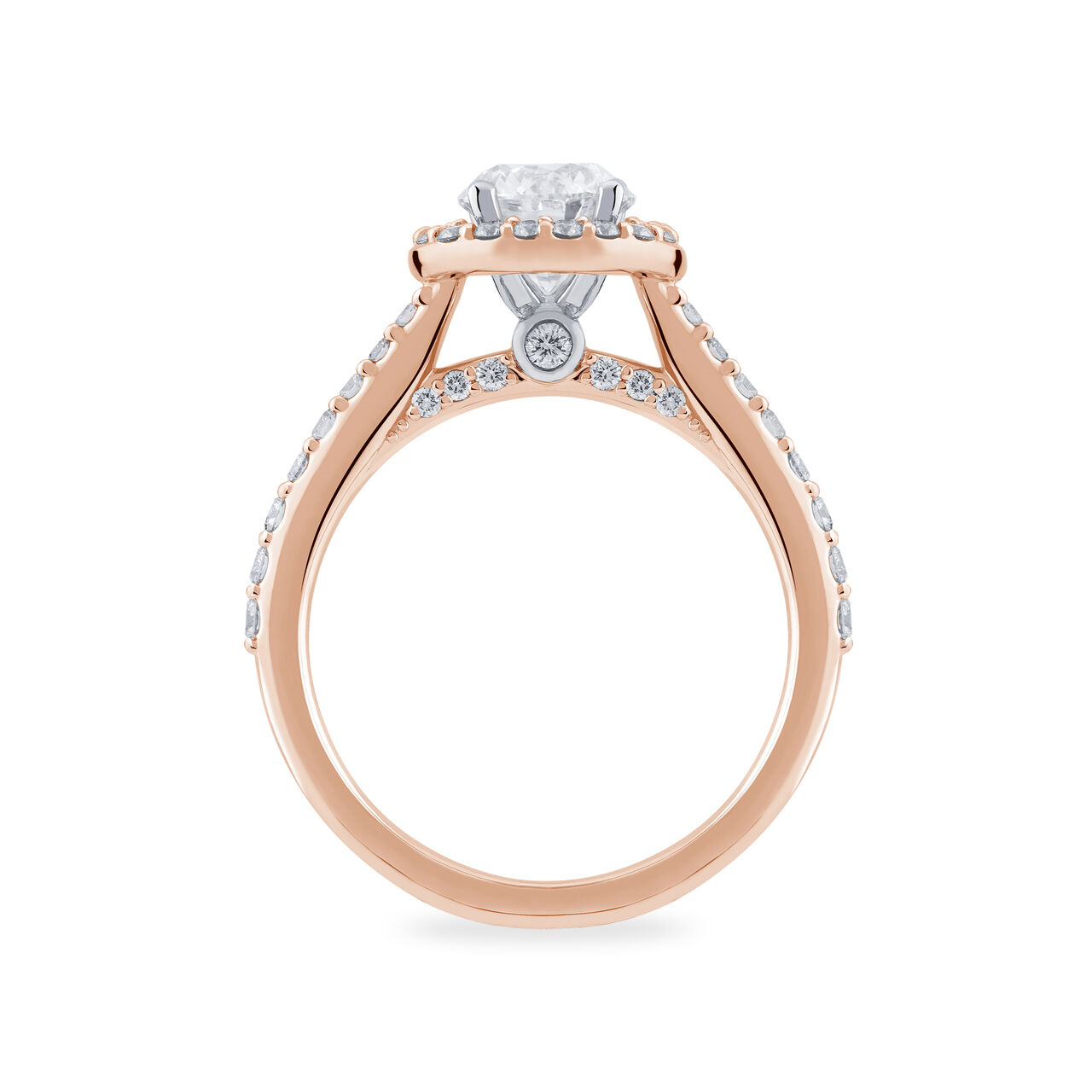 Birks 1879 Rose Gold Oval Diamond Engagement Ring image number 1