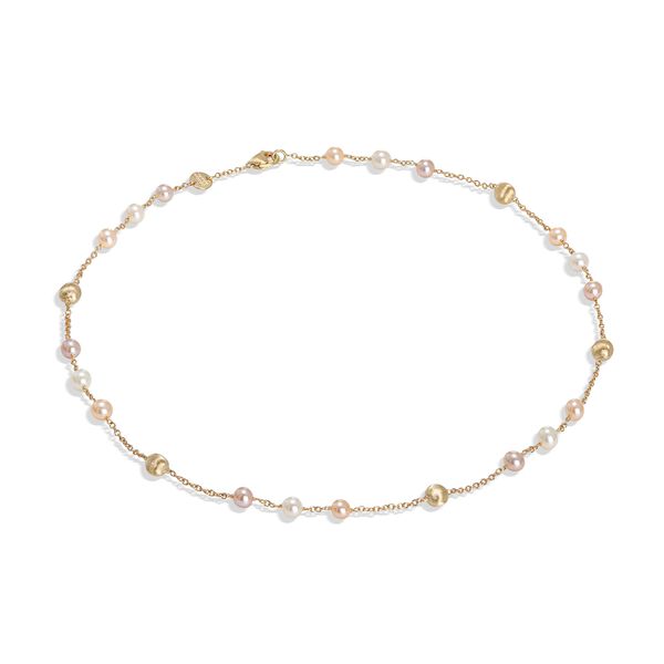 Collier Africa en or jaune avec perles