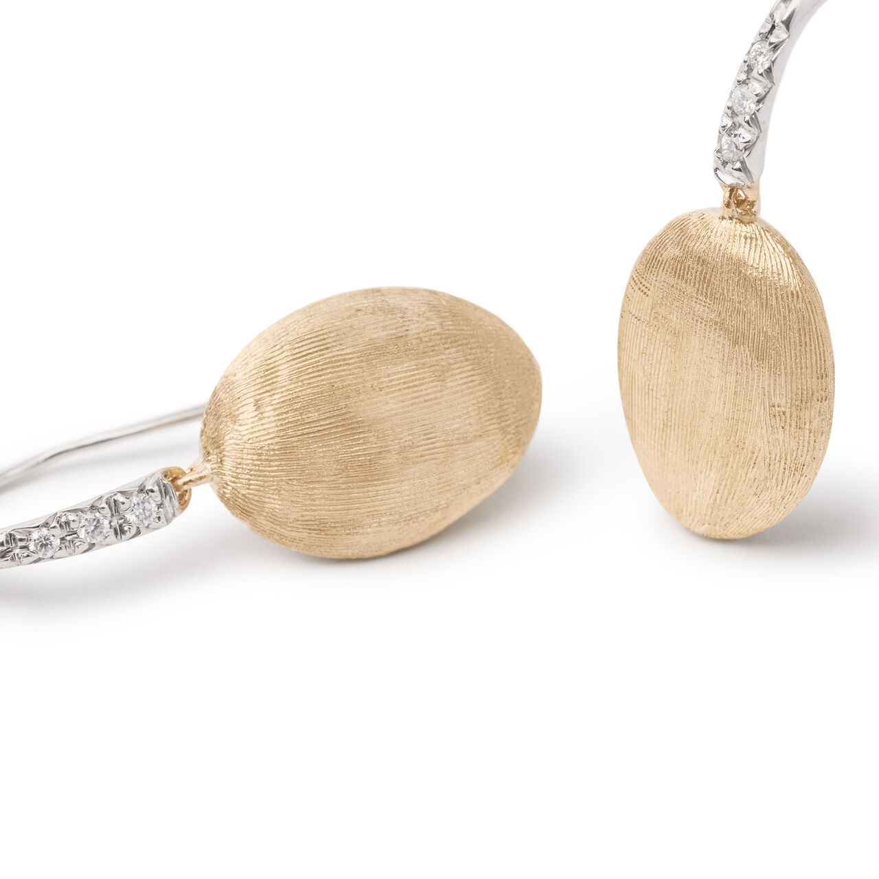 Marco Bicego Siviglia Yellow Gold and Diamond Earrings OB1691-A B1 YW Front 2 image number 2