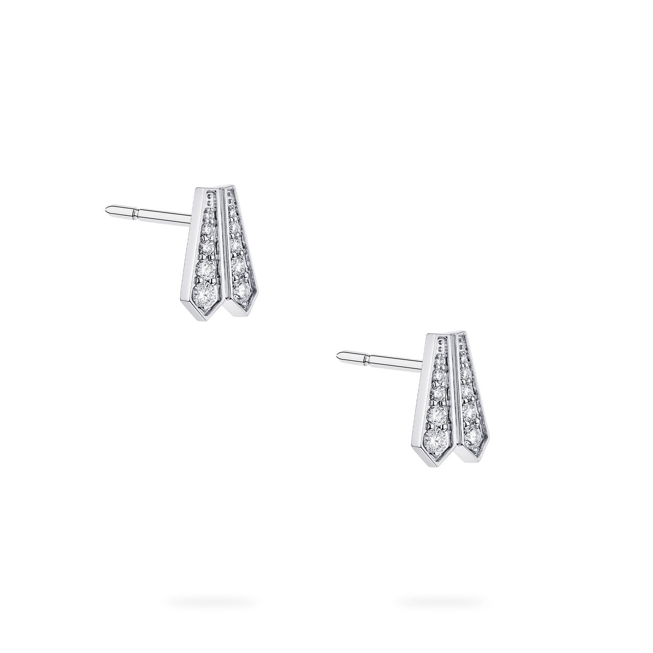 Birks Beekeeper boucles d&rsquo;oreilles en diamants et or blanc image number 3