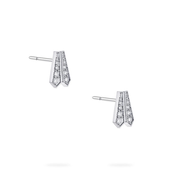 Boucles d&rsquo;oreilles en diamants et or blanc