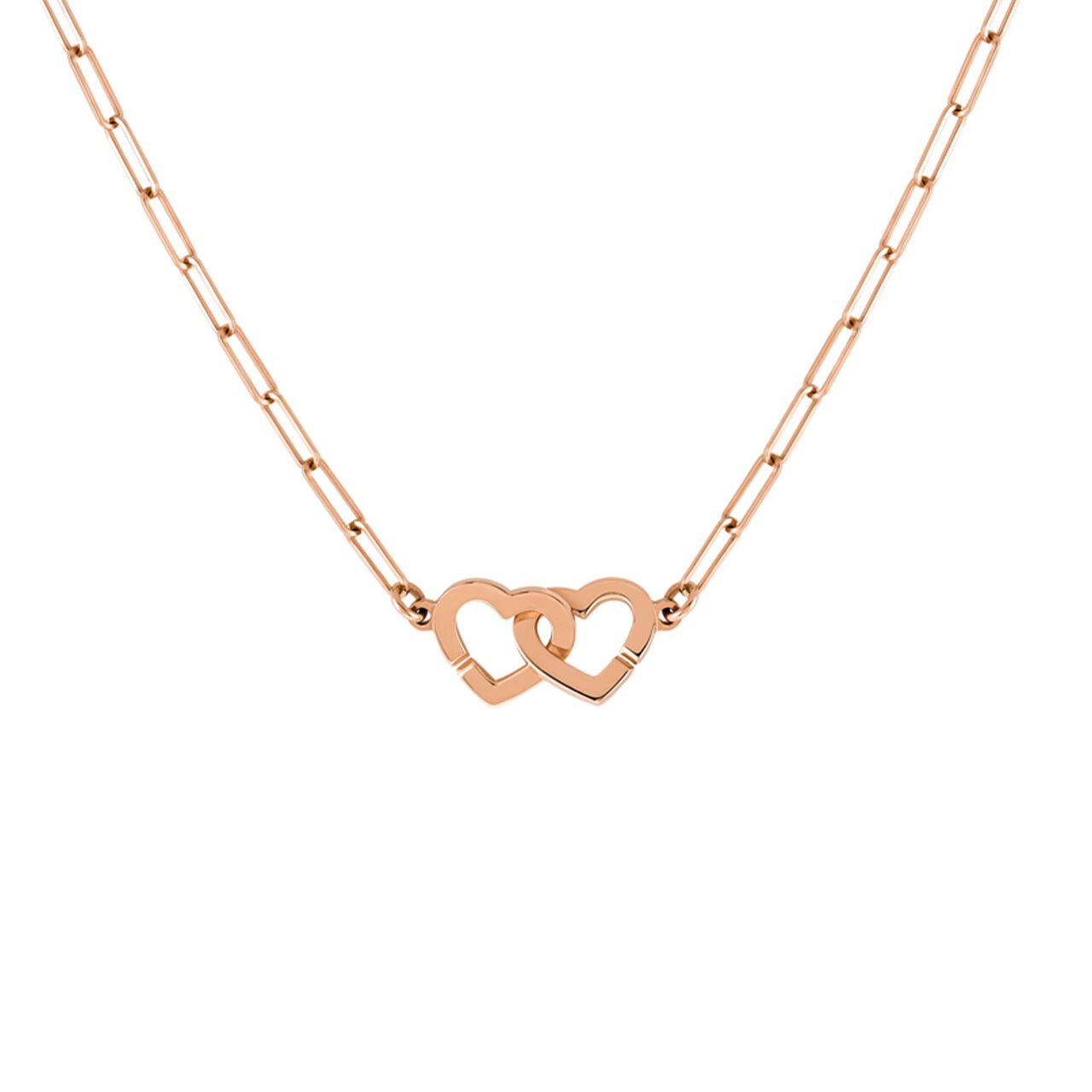 maison birks dinh van paris double coeur pink gold necklace 645205 image number 0