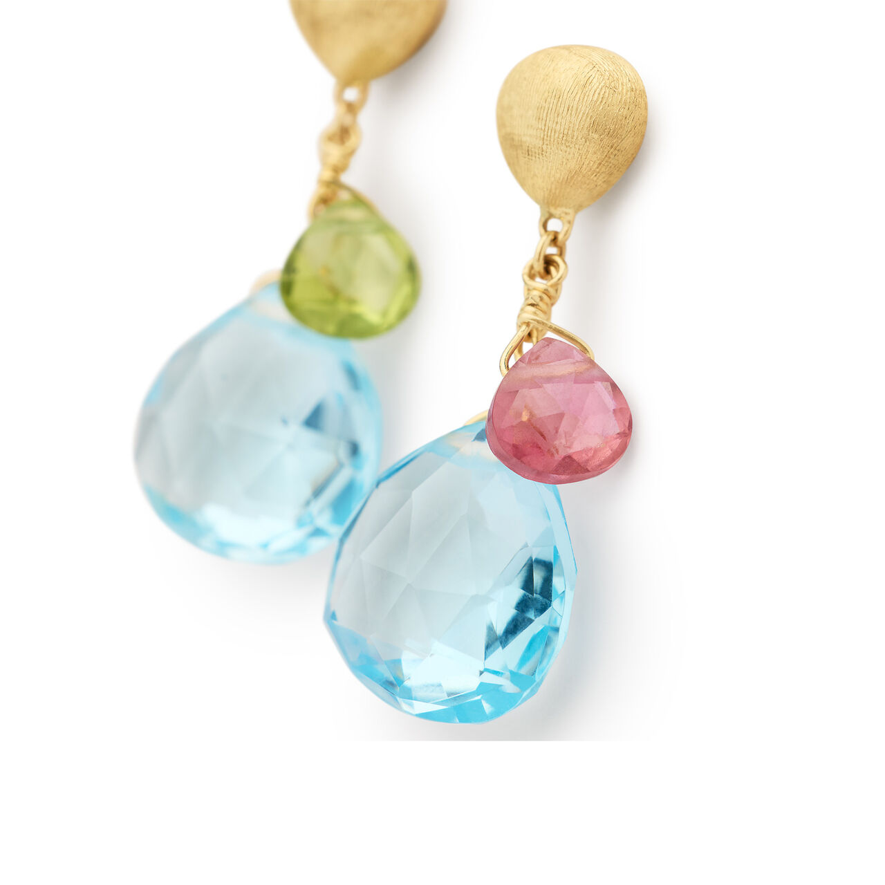 Marco Bicego Paradise Yellow Gold and Semi-Precious Gemstone Earrings OB1955 MIX01T Y 02 image number 2