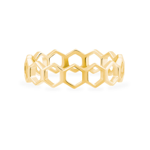 Bague empilable Bee Chic, or jaune