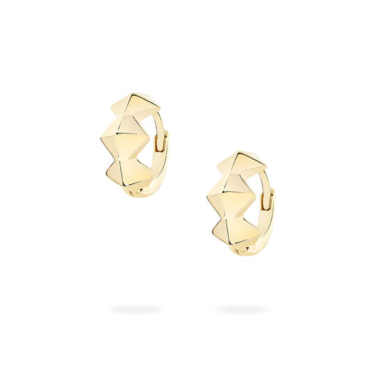 bijoux birks iconic yellow gold rock pearl huggie earrings image number 0