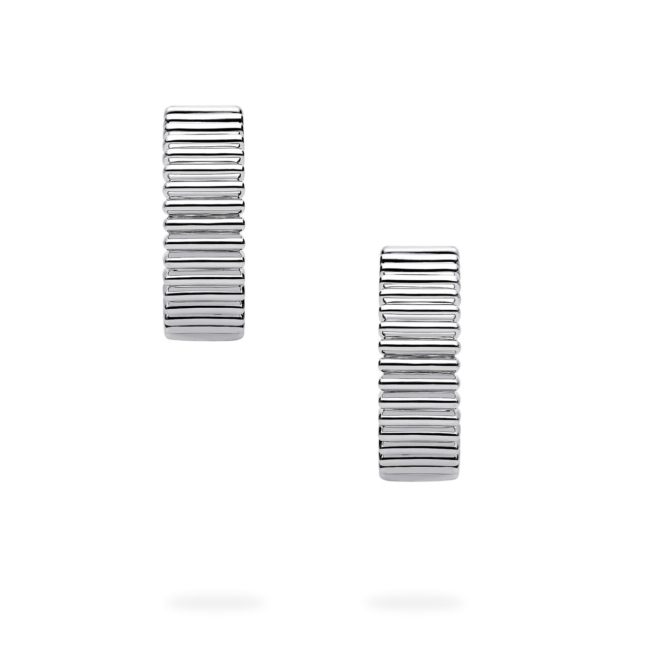 Birks Essentials Silver Pleated Hoops image number 2