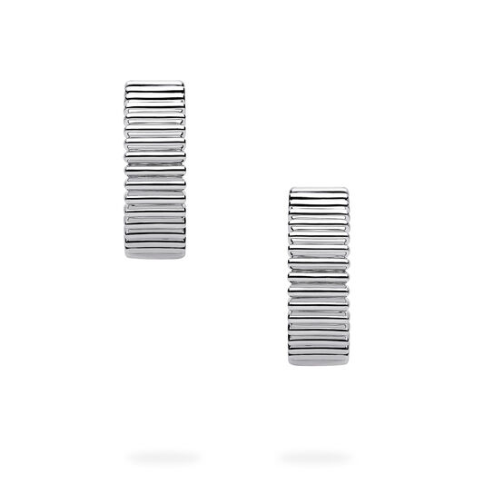 Birks Essentials Silver Pleated Hoops image number 2
